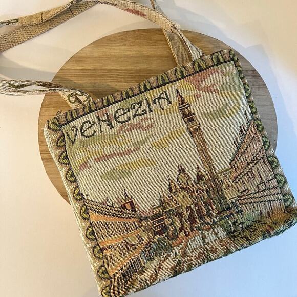 Venezia Italy Lightweight Tapestry Tote Farmers Market Bag - Picture 1 of 13